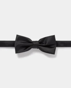 Black Plain Design Bow Tie