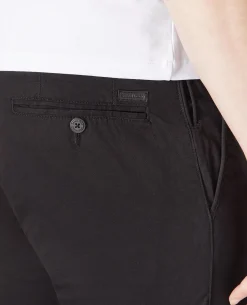 Black Slim Leg Cotton-Stretch Chinos