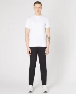 Black Slim Leg Cotton-Stretch Chinos