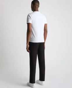 Black Straight Leg Cotton Stretch Chino