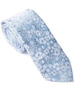 Blue Floral Print Tie