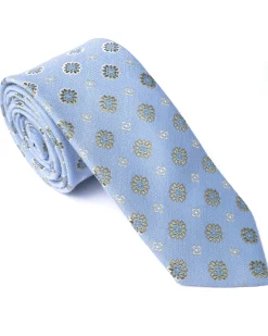 Blue Floral Silk Tie