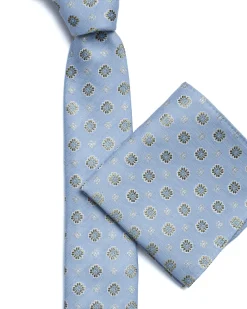 Blue Floral Silk Tie