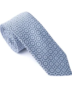 Blue Pattern Silk Tie