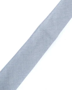 Blue Plain Linen Blend Tie
