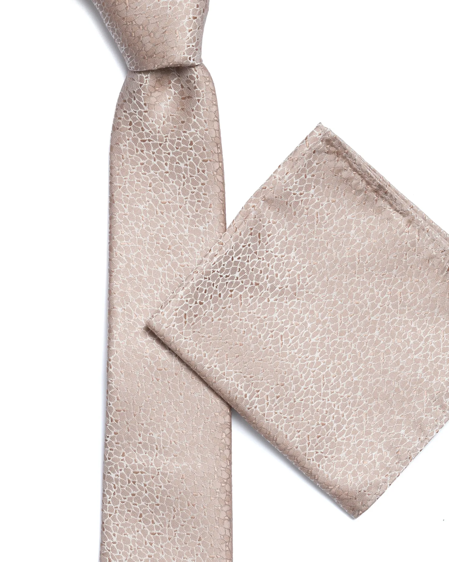 Brown Micro Pattern Print Tie