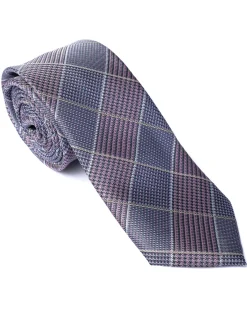Burgundy Woven Check Tie
