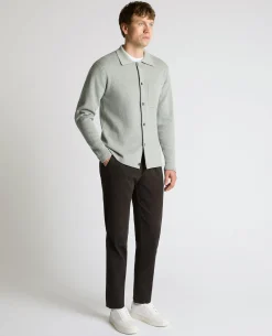 Button-Up Cotton Cardigan