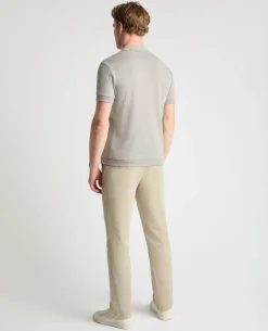 Cable Patterned Cotton Polo Shirt