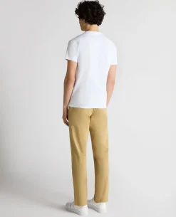 Camel Straight Leg Cotton Stretch Chino