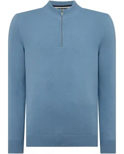 Cotton Half Zip Jumper