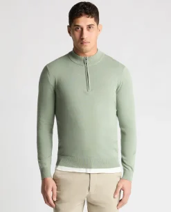 Cotton Half Zip Jumper