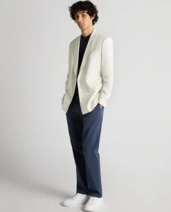 Cotton Stretch Blend Double-Breasted Jacket