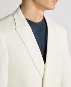 Cotton Stretch Blend Double-Breasted Jacket