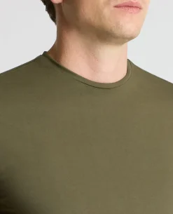 Cotton-Stretch Crew Neck T-Shirt