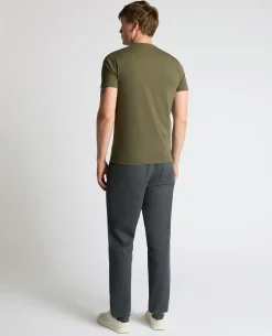 Cotton-Stretch Crew Neck T-Shirt