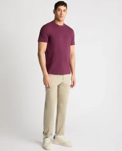 Crew Neck Slub Yarn Jersey T-Shirt