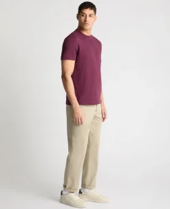 Crew Neck Slub Yarn Jersey T-Shirt