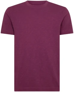 Crew Neck Slub Yarn Jersey T-Shirt