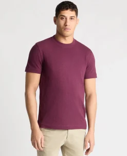 Crew Neck Slub Yarn Jersey T-Shirt