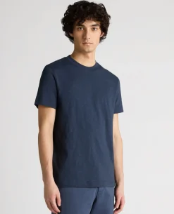 Crew Neck Slub Yarn Jersey T-Shirt