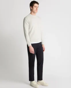 Crew Neck Terry Embroidered Sweatshirt