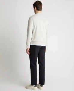 Crew Neck Terry Embroidered Sweatshirt