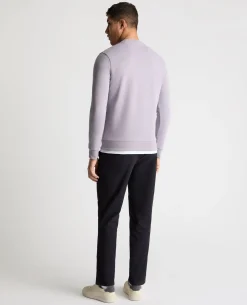 Crew Neck Terry Embroidered Sweatshirt