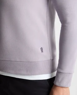 Crew Neck Terry Embroidered Sweatshirt