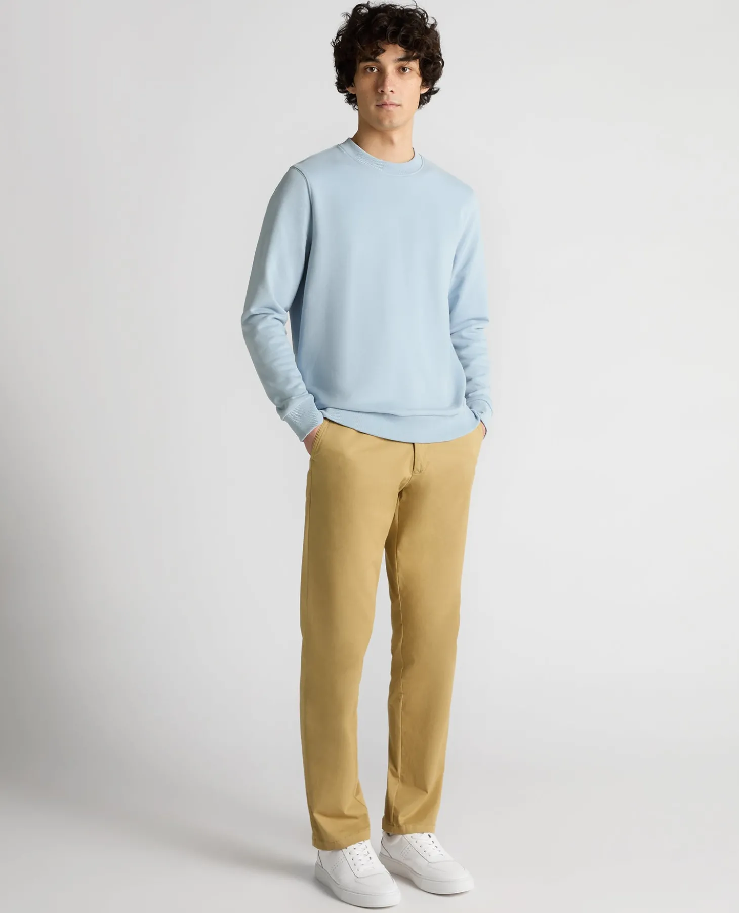 Crew Neck Terry Embroidered Sweatshirt