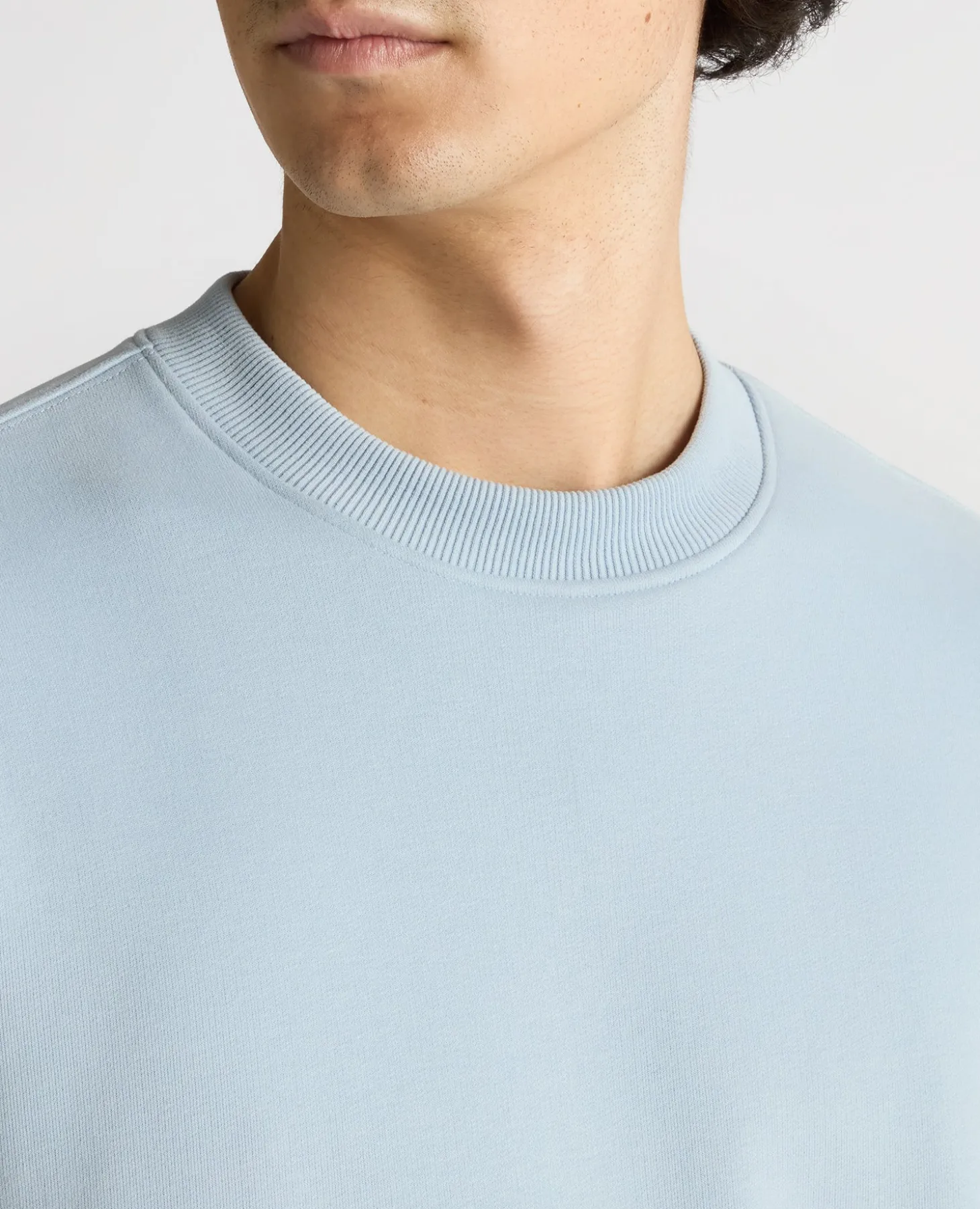 Crew Neck Terry Embroidered Sweatshirt