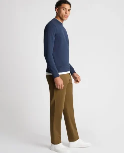 Crew Neck Terry Embroidered Sweatshirt