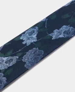 Floral Foliage Print Tie
