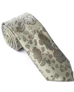 Green Floral Print Tie