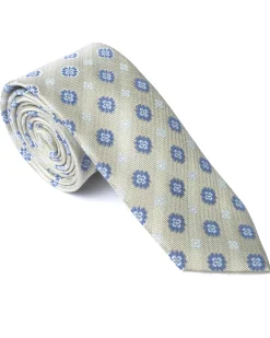 Green Floral Silk Tie