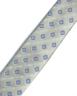 Green Floral Silk Tie