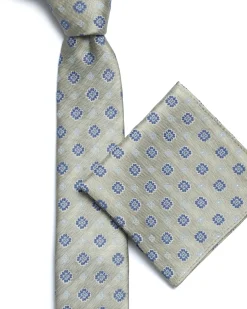 Green Floral Silk Tie