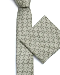 Green Pattern Silk Tie