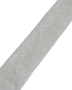 Green Plain Linen Blend Tie