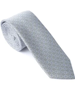 Green Print Silk Tie