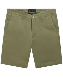 Green Slim Leg Cotton-Stretch Chino Short