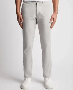 Grey Slim Leg Cotton-Stretch Chinos