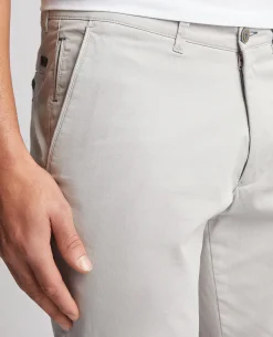 Grey Slim Leg Cotton-Stretch Chinos