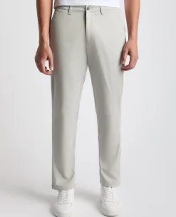 Grey Straight Leg Cotton Stretch Chino