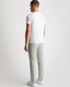 Grey Straight Leg Cotton Stretch Chino