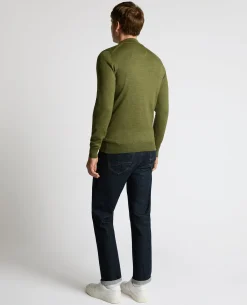 Half Zip Merino Wool-Blend Sweater