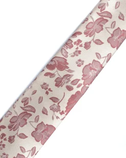 Ivory Floral Print Tie