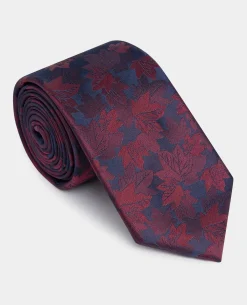 Leaf Cluster Print Tie