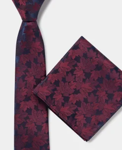 Leaf Cluster Print Tie