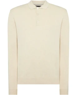 Long Sleeve Cotton Knit Polo